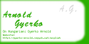 arnold gyerko business card
